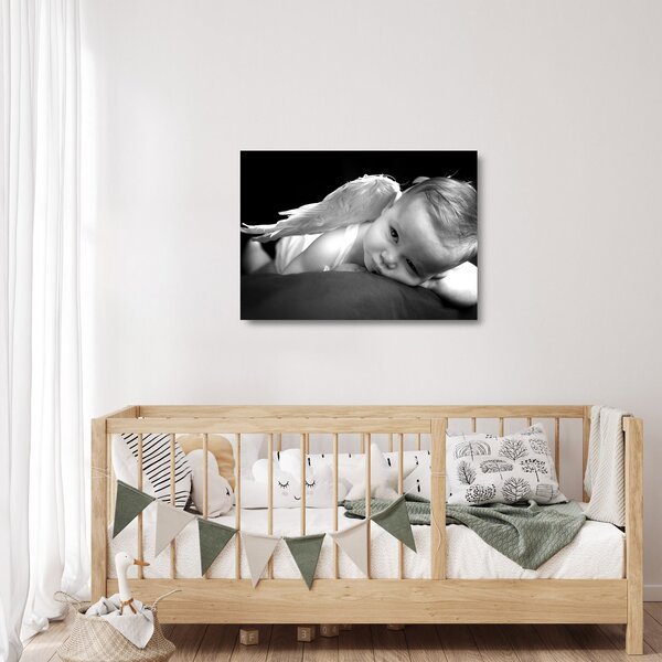 Staklena slika bebe anđela (70x50 cm)