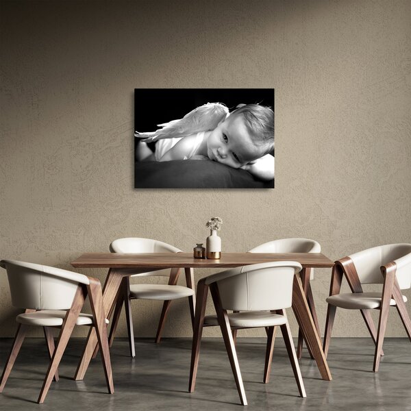 Staklena slika bebe anđela (70x50 cm)