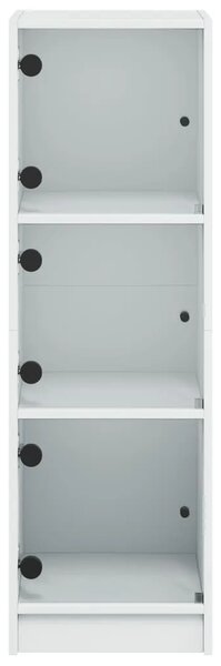 Visoka komoda sa staklenim vratima bijela 35 x 37 x 109 cm - Bijela 1 Bijela