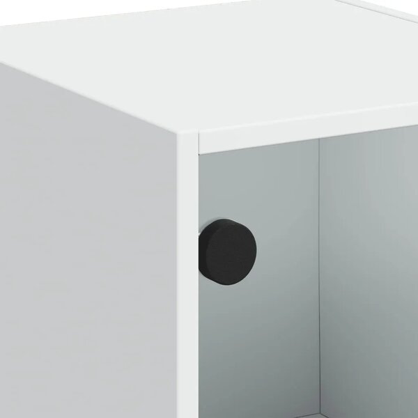 Visoka komoda sa staklenim vratima bijela 35 x 37 x 109 cm - Bijela 1 Bijela