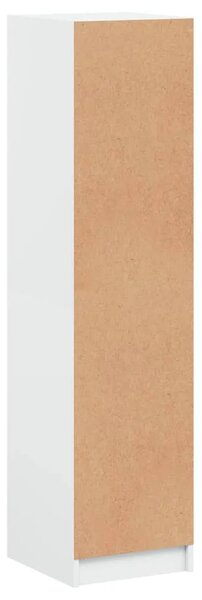 Visoka komoda sa staklenim vratima bijela 35 x 37 x 142 cm - Bijela 1 Bijela