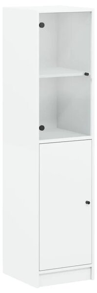 Visoka komoda sa staklenim vratima bijela 35 x 37 x 142 cm - Bijela 1 Bijela
