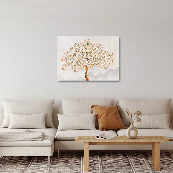 Staklena slika cvijetnog stabla (70x50 cm)