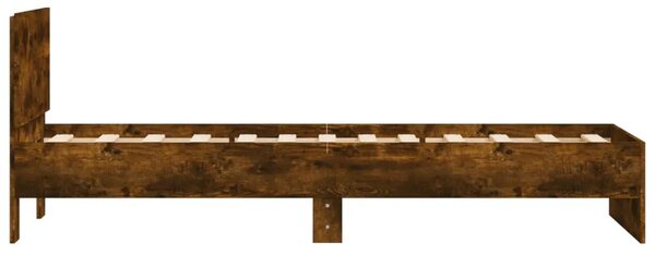 Okvir kreveta bez madraca s uzglavljem boja hrasta 90x190 cm - Dimljeni hrast 90 x 190 cm Dimljeni hrast 90 x 190 cm