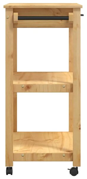 Kuhinjska kolica MONZA 84 x 40 x 88 5 cm medeni vosak od masivne borovine - Medeni vosak 84 x 40 x 88.5 cm Smeđa 84 x 40 x 88 5
