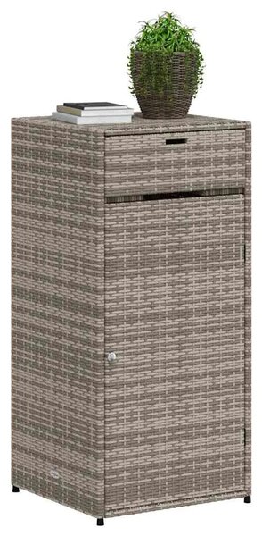 Vrtni ormarić za pohranu sivi 55x55x111 cm od poliratana - Siva 55 x 55 x 111 cm Siva 55 x 55 x 111 cm