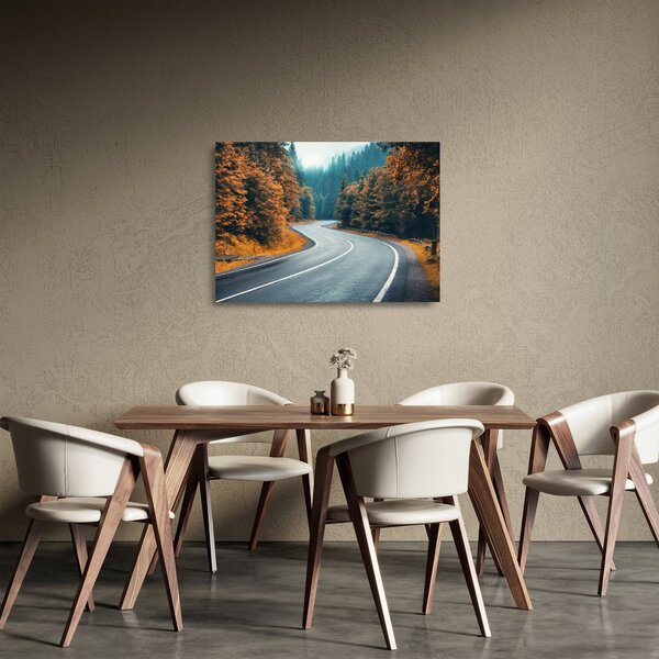 Staklena slika - Vijugava cesta (70x50 cm)