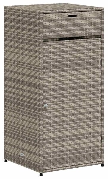 Vrtni ormarić za pohranu sivi 55x55x111 cm od poliratana - Siva 55 x 55 x 111 cm Siva 55 x 55 x 111 cm