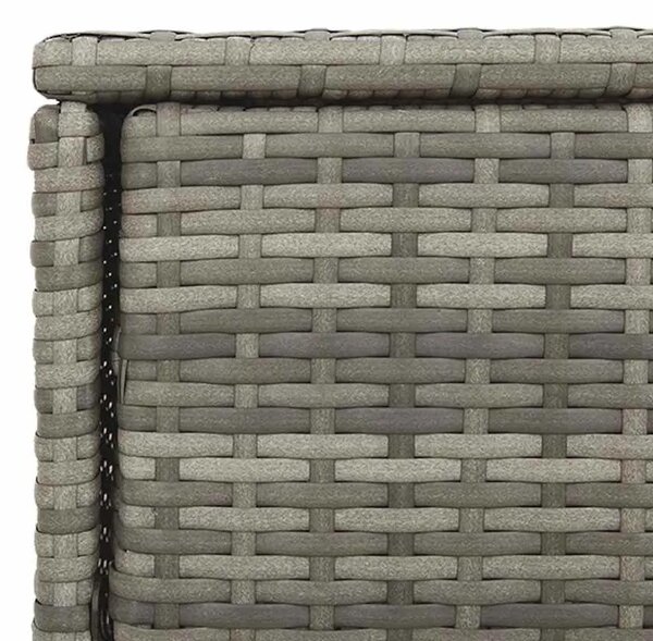 Vrtni ormarić za pohranu sivi 55x55x111 cm od poliratana - Siva 55 x 55 x 111 cm Siva 55 x 55 x 111 cm