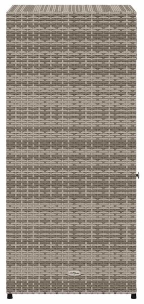 Vrtni ormarić za pohranu sivi 55x55x111 cm od poliratana - Siva 55 x 55 x 111 cm Siva 55 x 55 x 111 cm