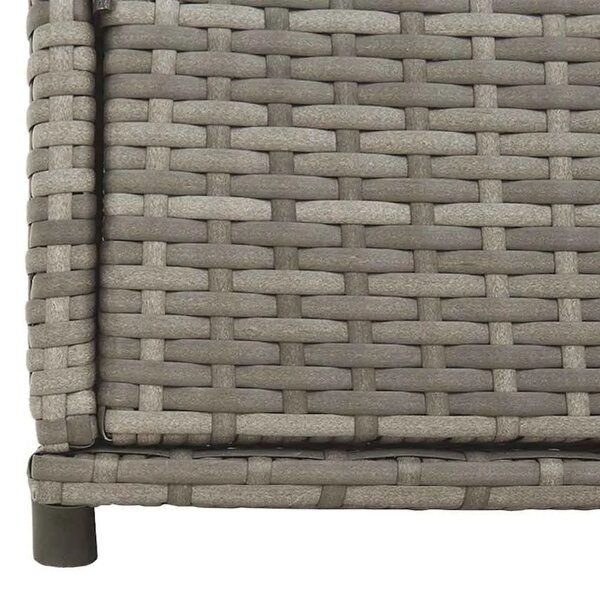 Vrtni ormarić za pohranu sivi 55x55x111 cm od poliratana - Siva 55 x 55 x 111 cm Siva 55 x 55 x 111 cm