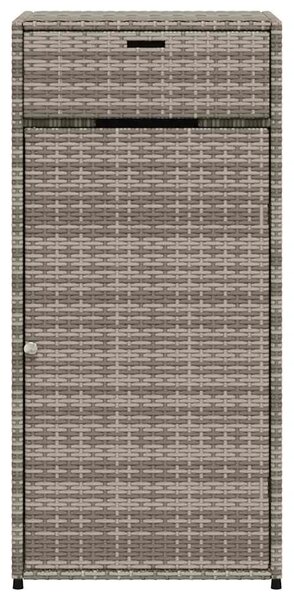 Vrtni ormarić za pohranu sivi 55x55x111 cm od poliratana - Siva 55 x 55 x 111 cm Siva 55 x 55 x 111 cm