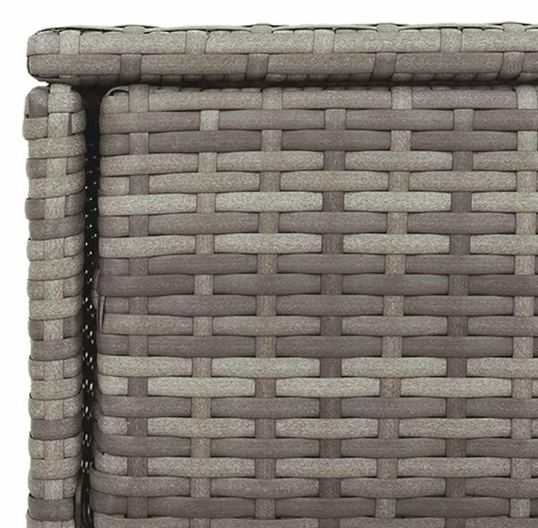Vrtni ormarić za pohranu sivi 105 x 55 x 113 cm od poliratana - Siva 105 x 55 x 113 cm Siva 105 x 55 x 113 cm