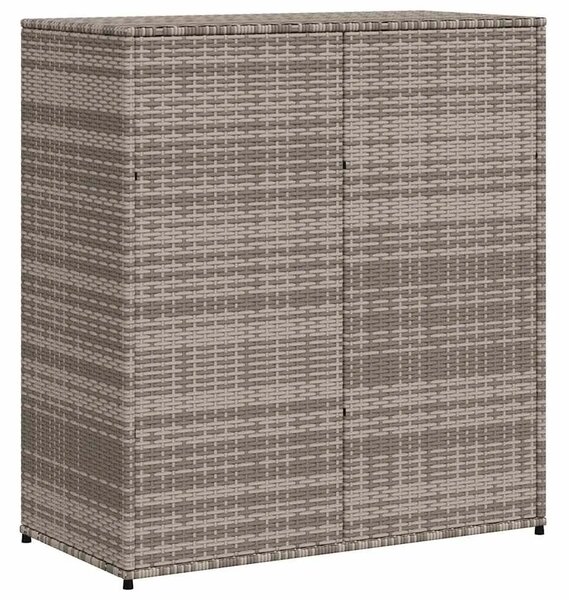 Vrtni ormarić za pohranu sivi 105 x 55 x 113 cm od poliratana - Siva 105 x 55 x 113 cm Siva 105 x 55 x 113 cm