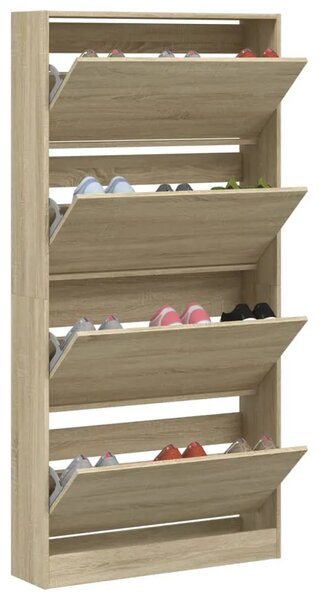Ormarić za cipele s 4 ladice boja hrasta 80 x 21 x 163 5 cm - sonoma hrast 80 x 21 x 163.5 cm 1 1