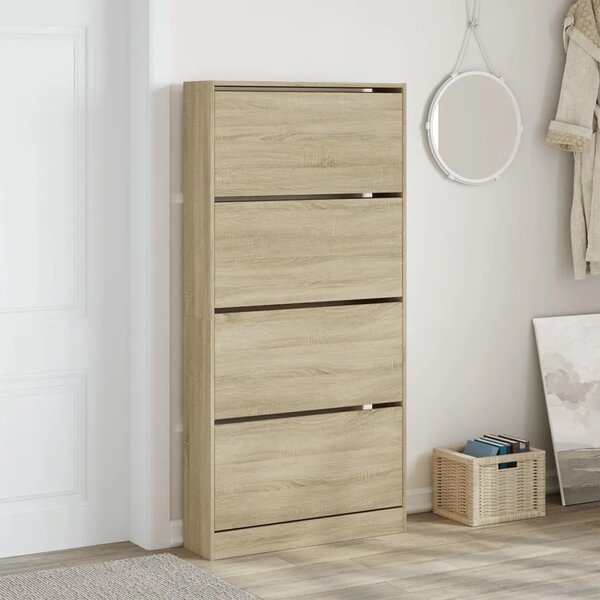 Ormarić za cipele s 4 ladice boja hrasta 80 x 21 x 163 5 cm - sonoma hrast 80 x 21 x 163.5 cm 1 1