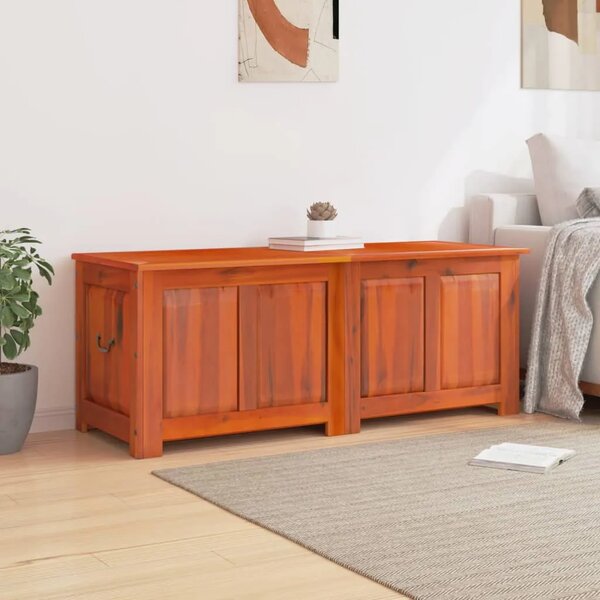 Škrinja za pohranu s poklopcem smeđa masivno bagremovo drvo - Smeđa 150 x 55 x 57 cm 1 Smeđa
