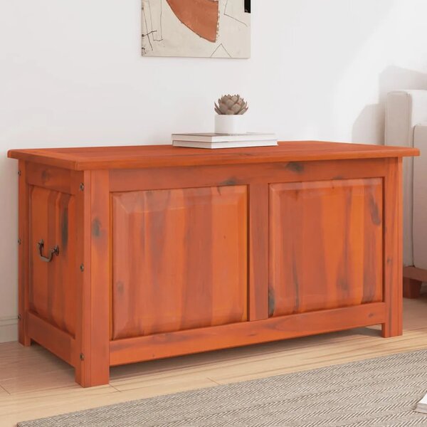 Škrinja za pohranu s poklopcem smeđa masivno bagremovo drvo - Smeđa 110 x 55 x 57 cm 1 Smeđa
