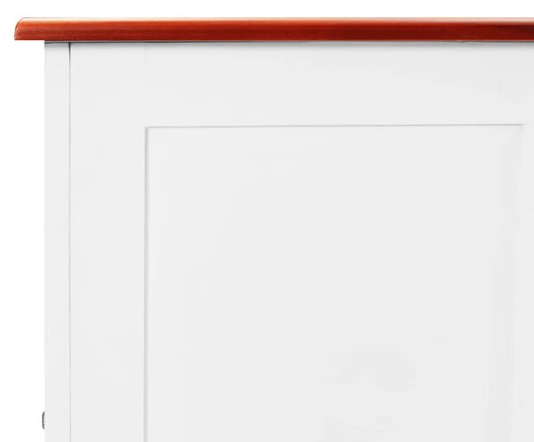 Škrinja za pohranu s poklopcem smeđe-bijela od masivnog bagrema - Smeđa i bijela 150 x 55 x 57 cm 1 Smeđa i bijela