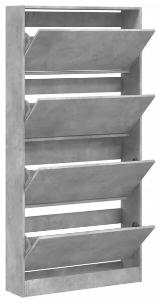 Ormarić za cipele s 4 ladice siva boja betona 80x21x163 5 cm - Beton siva 80 x 21 x 163.5 cm 1 1
