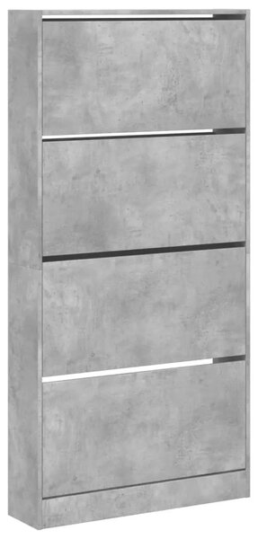 Ormarić za cipele s 4 ladice siva boja betona 80x21x163 5 cm - Beton siva 80 x 21 x 163.5 cm 1 1
