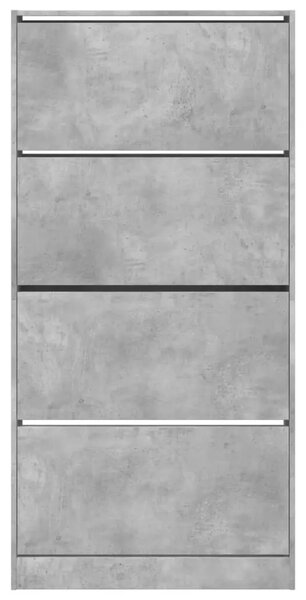 Ormarić za cipele s 4 ladice siva boja betona 80x21x163 5 cm - Beton siva 80 x 21 x 163.5 cm 1 1