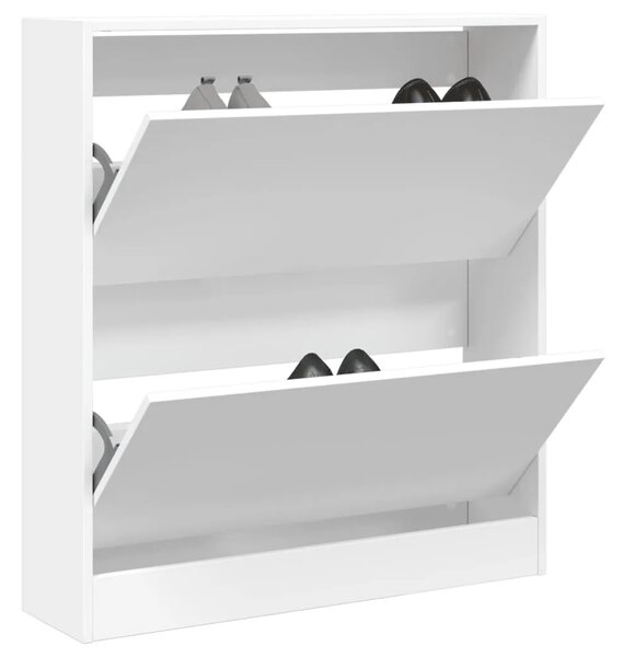 Ormarić za cipele bijeli 80x21x87 5 cm od konstruiranog drva - Bijela 80 x 21 x 87.5 cm 1 1