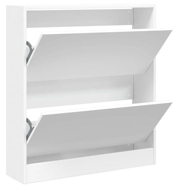 Ormarić za cipele bijeli 80x21x87 5 cm od konstruiranog drva - Bijela 80 x 21 x 87.5 cm 1 1