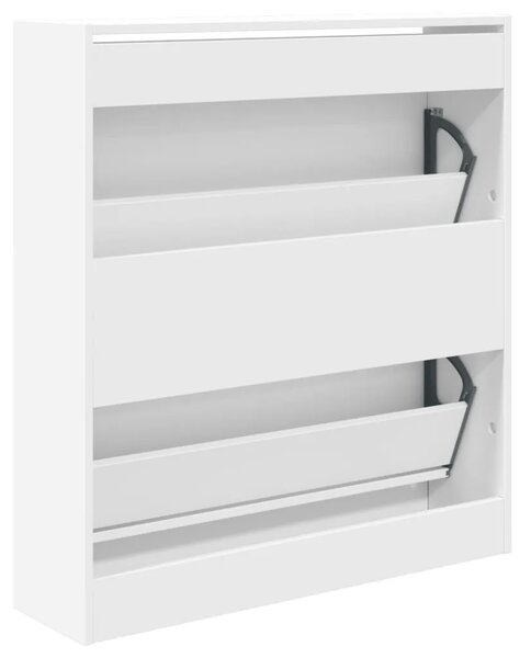 Ormarić za cipele bijeli 80x21x87 5 cm od konstruiranog drva - Bijela 80 x 21 x 87.5 cm 1 1