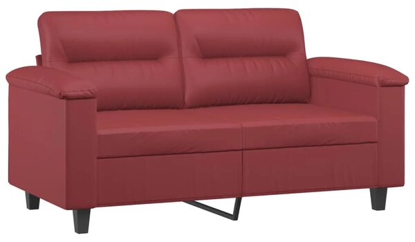 Dvosjed od umjetne kože 120 cm – boja crnog vina - boja crnog vina 120 cm Boja crnog vina 120 cm