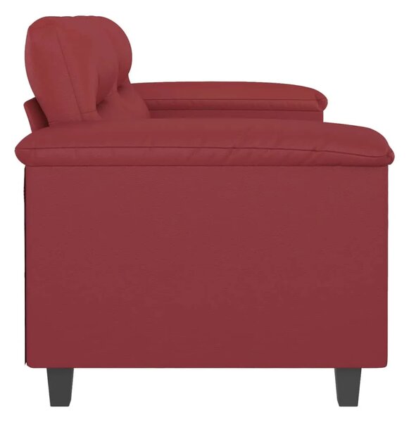 Dvosjed od umjetne kože 120 cm – boja crnog vina - boja crnog vina 120 cm Boja crnog vina 120 cm