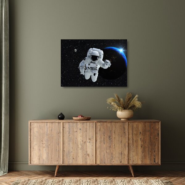 Staklena slika - Astronaut u svemiru (70x50 cm)