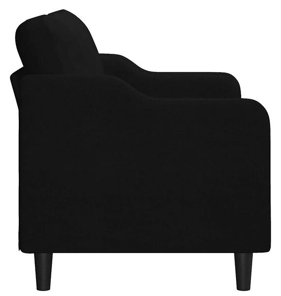 Dvosjed od tkanine crni 140 cm - Crna 1 140 cm Crna