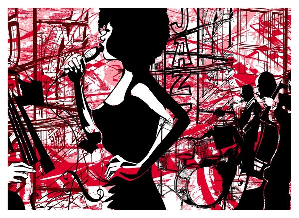 Staklena slika - Jazz (70x50 cm)