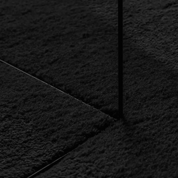 Tepih HUARTE kratkih vlakana mekani i perivi crni 200x200 cm - Crna 200 x 200 cm Crna 200 x 200 cm