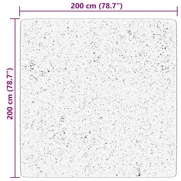 Tepih HUARTE kratkih vlakana mekani i perivi crni 200x200 cm - Crna 200 x 200 cm Crna 200 x 200 cm