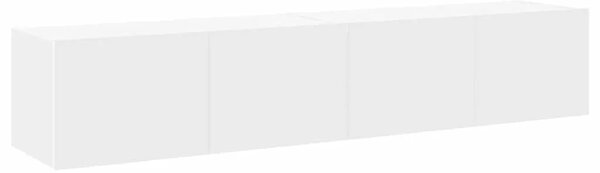 Zidni TV ormarići s LED svjetlima 2 kom bijeli 80x35x31 cm - Bijela 80 x 35 x 31 cm 2 Bijela