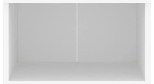 Noćni ormarić s LED svjetlima zidni bijeli - Bijela 1 40 cm Bijela