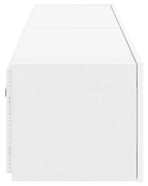 Zidni TV ormarići s LED svjetlima 2 kom bijeli 80x35x31 cm - Bijela 80 x 35 x 31 cm 2 Bijela