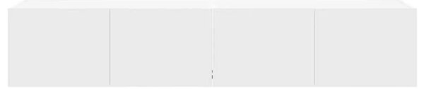 Zidni TV ormarići s LED svjetlima 2 kom bijeli 80x35x31 cm - Bijela 80 x 35 x 31 cm 2 Bijela