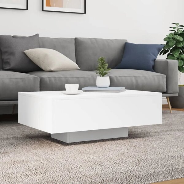 Stolić za kavu s LED svjetlima bijeli 85x55x31 cm - Bijela 85 x 55 x 31 cm 1 Bijela