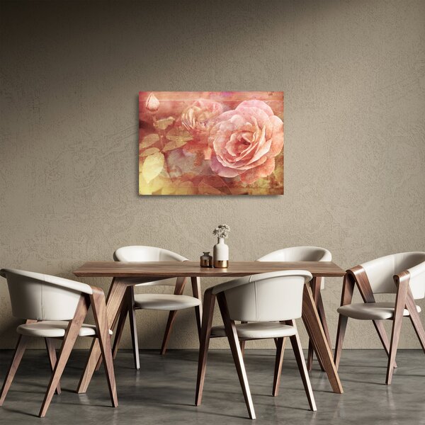 Staklena slika ruža (70x50 cm)