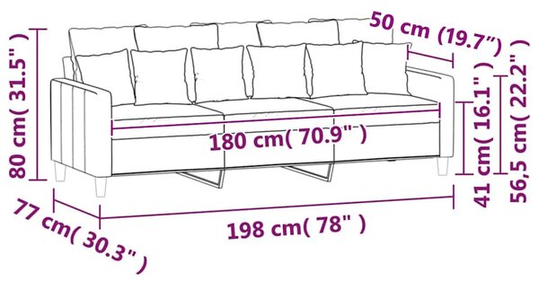 Trosjed tamnozeleni 180 cm baršunasti - Tamnozelena 1 180 cm Tamnozelena
