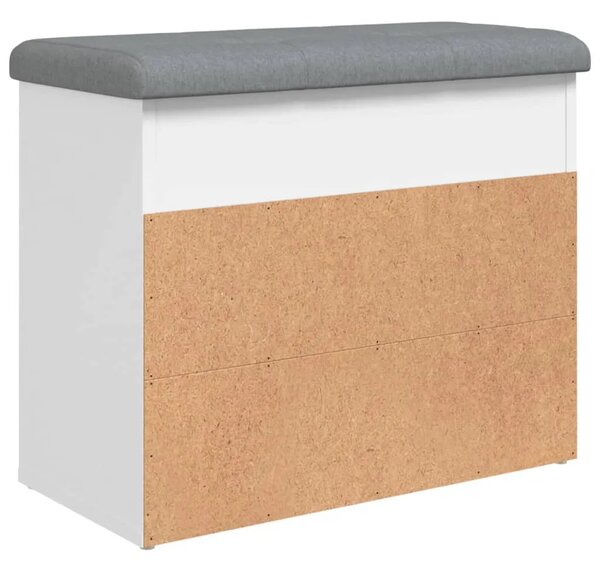 Klupa za cipele bijela 62x32x50 cm inženjerski drvo - Bijela Bijela