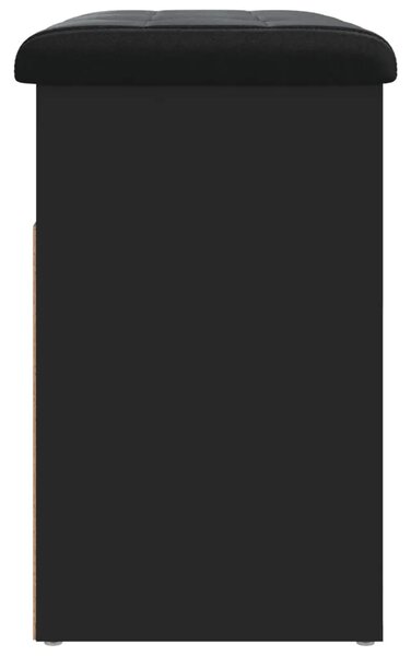 Klupa za cipele crna 62x32x50 cm od konstruiranog drva - Crna Crna