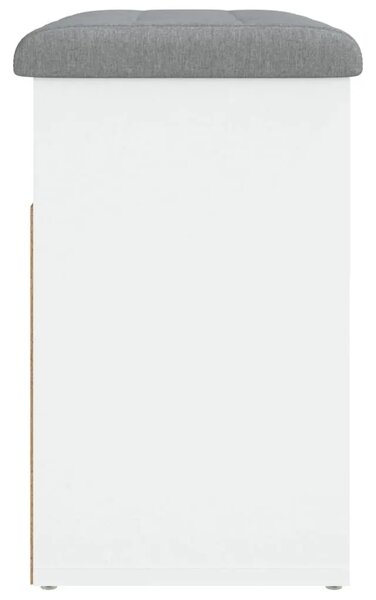 Klupa za cipele bijela 62x32x50 cm inženjerski drvo - Bijela Bijela