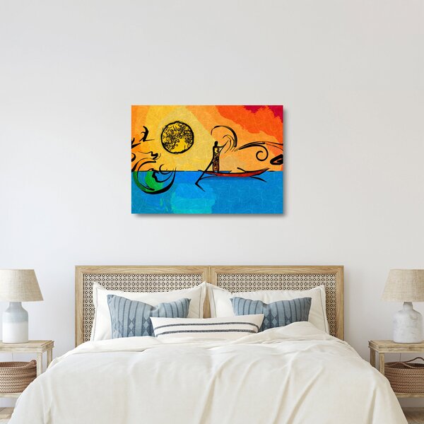 Staklena slika drevne slike (70x50 cm)