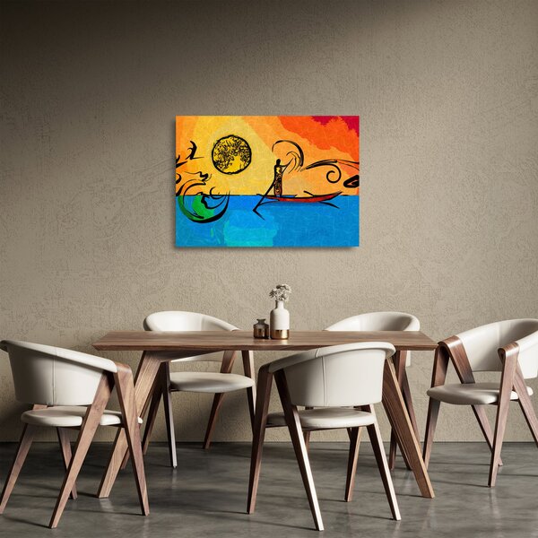 Staklena slika drevne slike (70x50 cm)