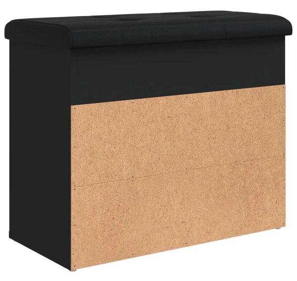 Klupa za cipele crna 62x32x50 cm od konstruiranog drva - Crna Crna