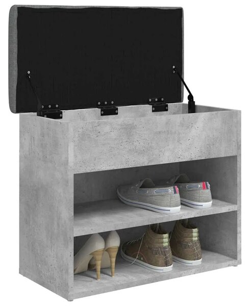 Klupa za cipele siva boja betona 62x32x50 cm konstruirano drvo - Beton siva Beton siva
